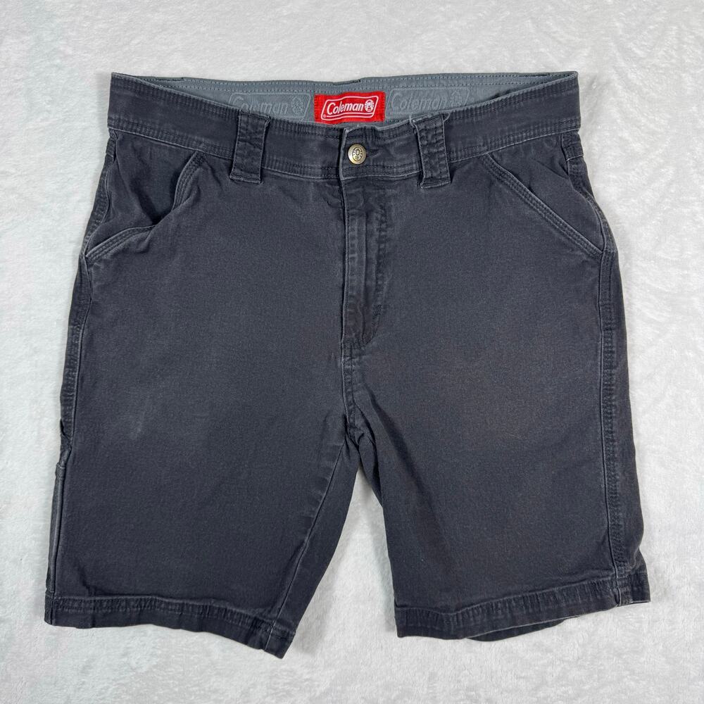 Coleman Canvas Utility Gray Shorts Men's 32 Outerwear Workwear Casual Comfort